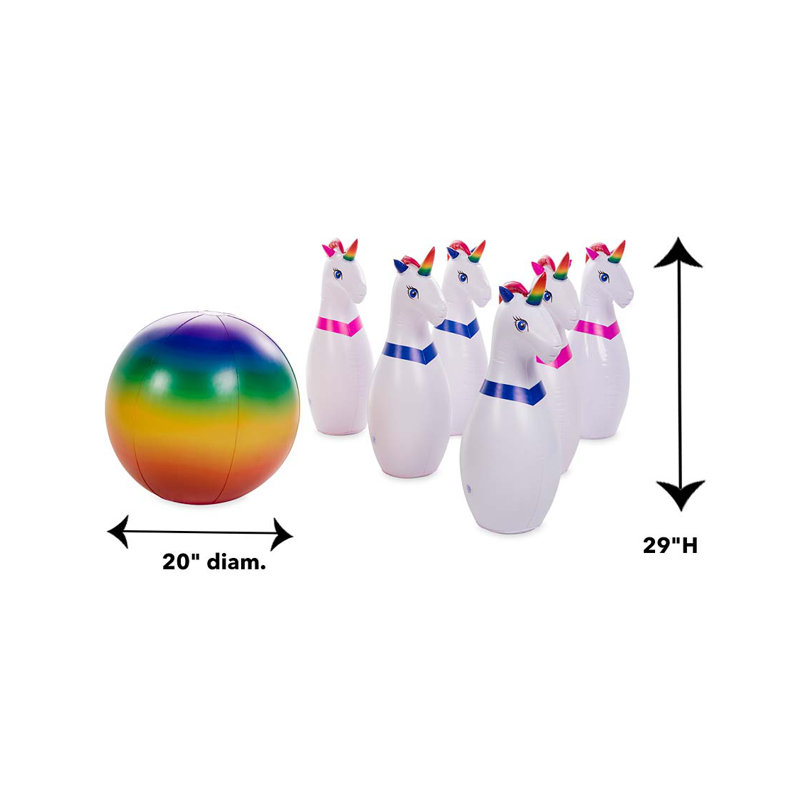 HearthSong Inflatable Unicorn Bowling & Reviews Wayfair